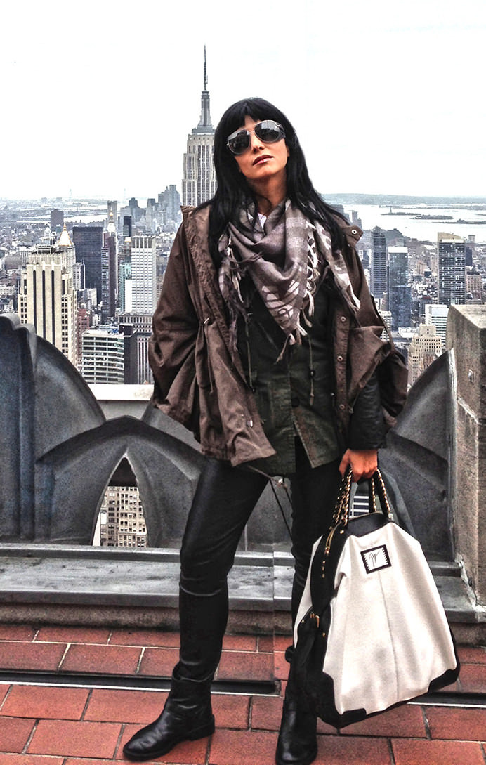 Silvia en Top of the Rock