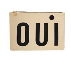 CLARE V CLUTCH OUI con MENSAJE